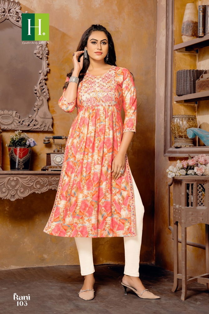 Rani By Hirwa Rayon Printed Kurtis Catalog